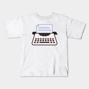 Cute and Adorable Old School Typewriter T-Shirt Kids T-Shirt